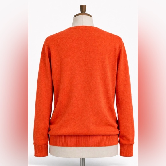 NOS Hollister Y2K orange sweater. Blue logo. M - Picture 4 of 6